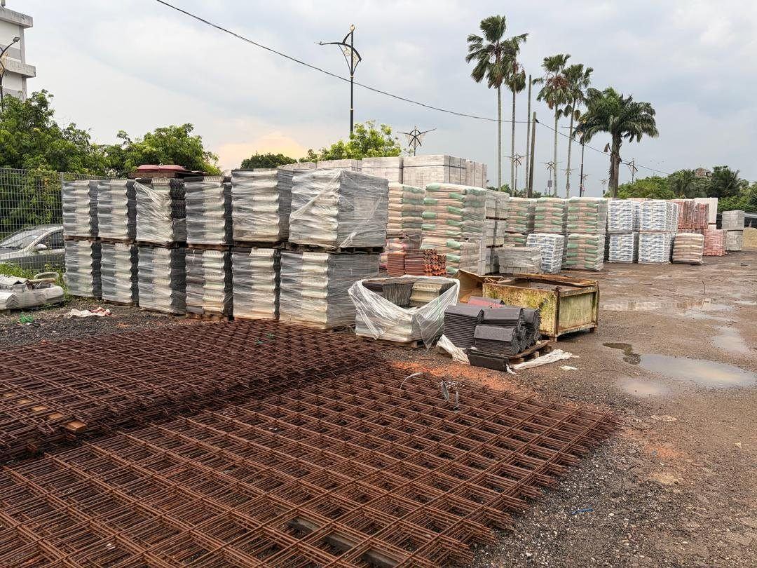 BRC hard-drawn mesh sheets laid out in the Sze Leong yard